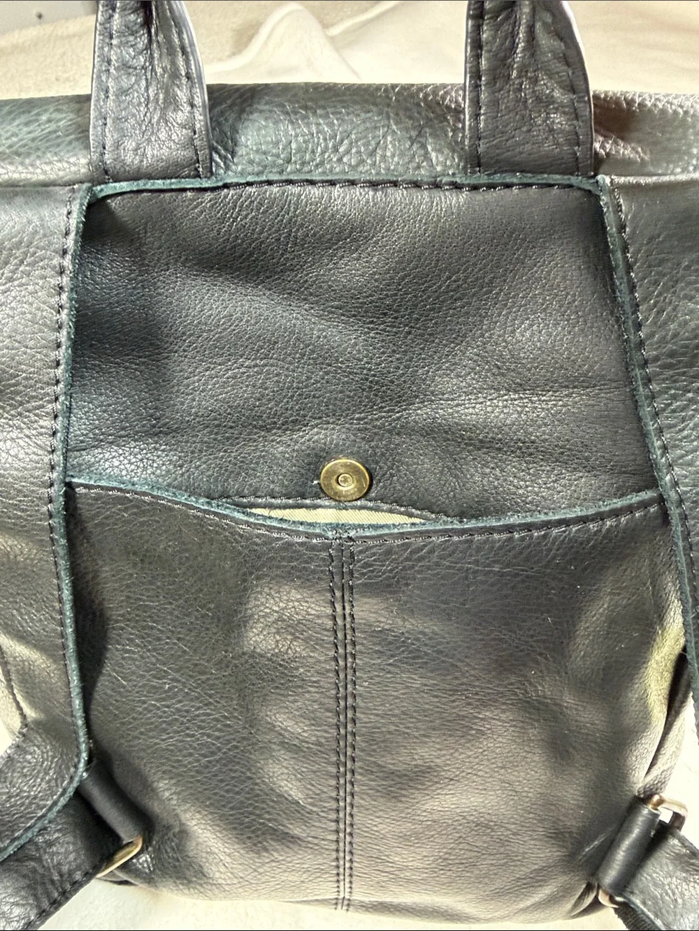 American Leather Co. Liberty Black Leather Backpack